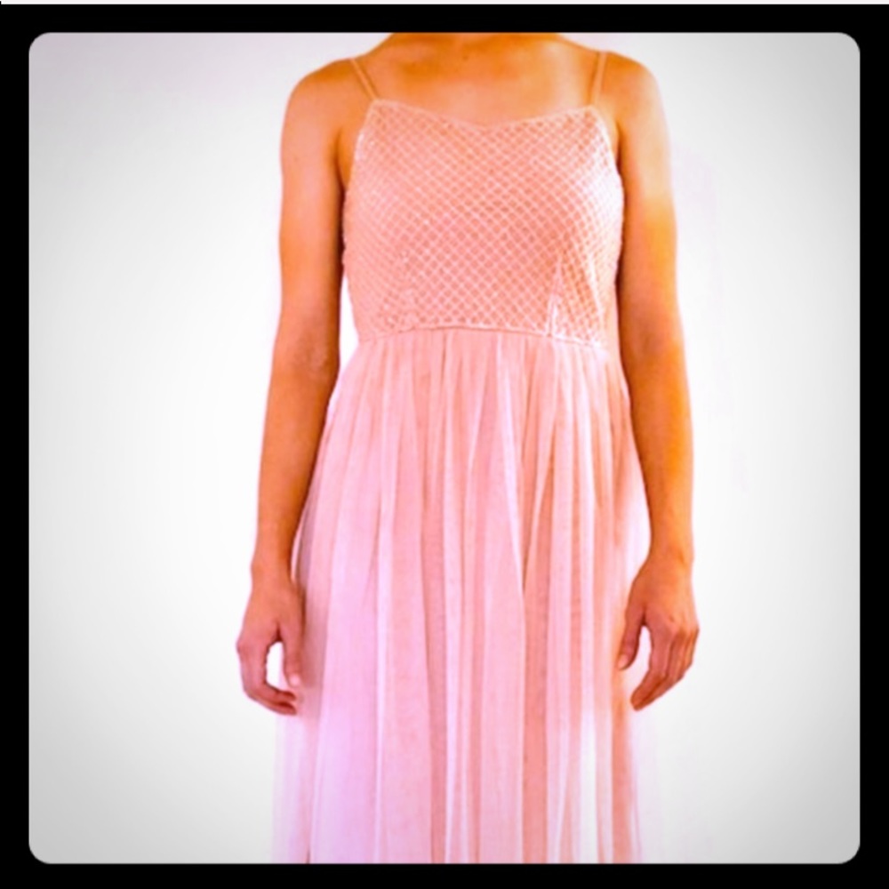 NWT Adorable Champagne Blush Tulle Dress